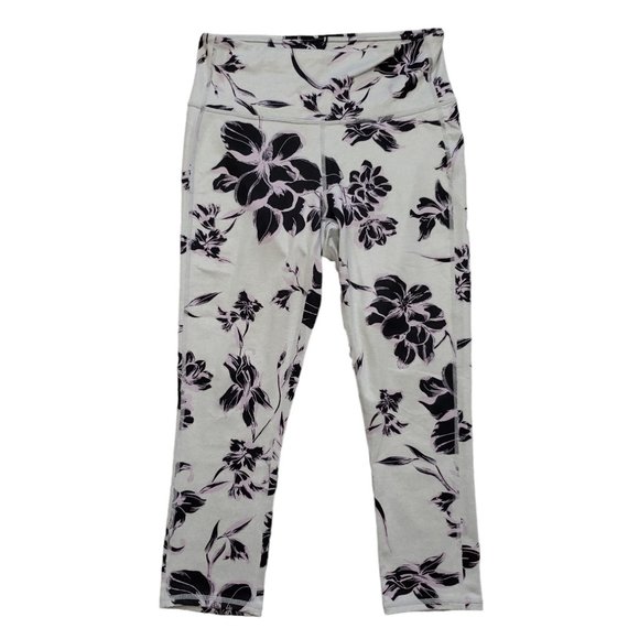 Athleta 777529 Magnolia Purple Cropped Small (Meas 26x20.5 9" Rise) Leggings A16 - Picture 1 of 11